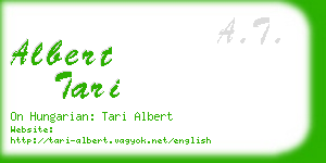 albert tari business card